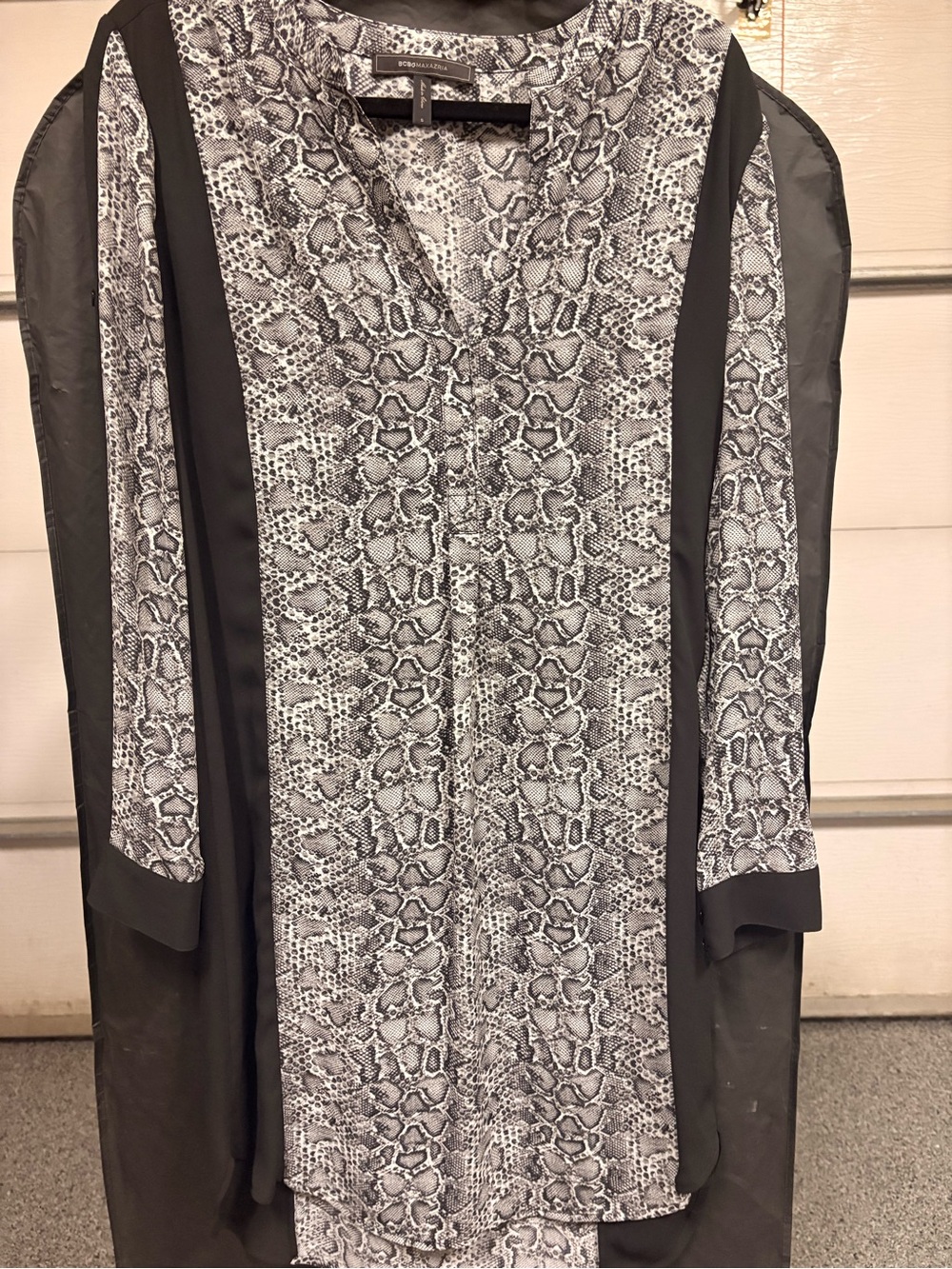 Bsbg Black & Gray Snake-Print woman’s dress
